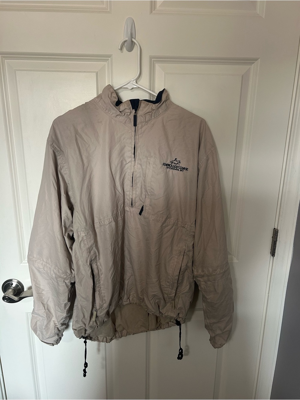 Eddie Bauer Light Tan Lightweight Pullover Shirt Jacket